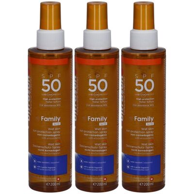 Ultrasun Family Wet Skin Spray SPF 50 x3 3x200 ml Gel Ultrasun Family Wet Skin Spray SPF 50 x3 3x200 ml Gel