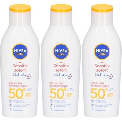 Nivea Sun Sensitiv Sofort Schutz Lotion Sonnenalergie LSF 50+ 200ml x3 3x200 ml Nivea Sun Sensitiv Sofort Schutz Lotion Sonnenalergie LSF 50+ 200ml x3 3x200 ml