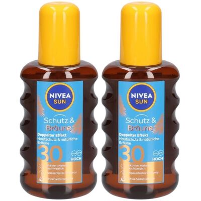 Nivea Sun Schutz & Bräune Öl-Spray LSF 30 200Ml x2 2x200 ml Nivea Sun Schutz & Bräune Öl-Spray LSF 30 200Ml x2 2x200 ml