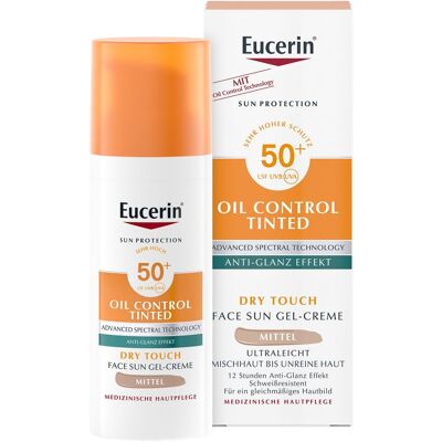 Eucerin Sun Oil Control tinted Creme LSF 50+ mitt. 50 ml Eucerin Sun Oil Control tinted Creme LSF 50+ mitt. 50 ml
