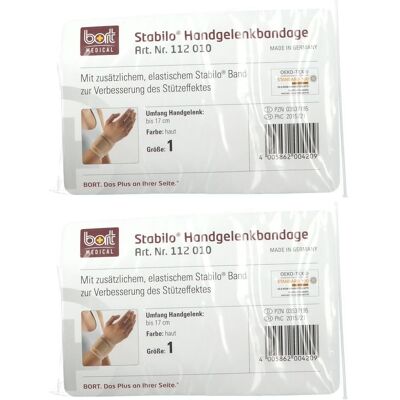 Bort Stabilo Handg GR1 HAU x2 2x1 St Bandage(s) Bort Stabilo Handg GR1 HAU x2 2x1 St Bandage(s)