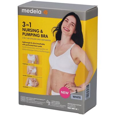 Medela 3in1 nursing & pumping BH S weiß 1 St Bustier Medela 3in1 nursing & pumping BH S weiß 1 St Bustier