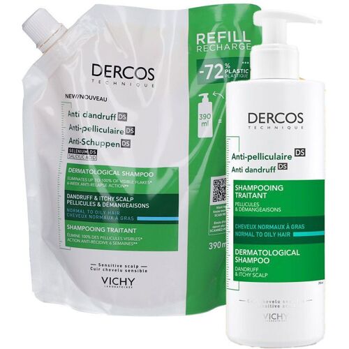 Vichy Dercos Anti-Schuppen Shampoo für normale bis fettige Kopfhaut + Anti-Sc 2x390 ml