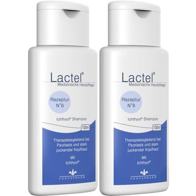 Lactel Nr.6 Ichthyolshampoo 2x 2x100 ml Shampoo Lactel Nr.6 Ichthyolshampoo 2x 2x100 ml Shampoo