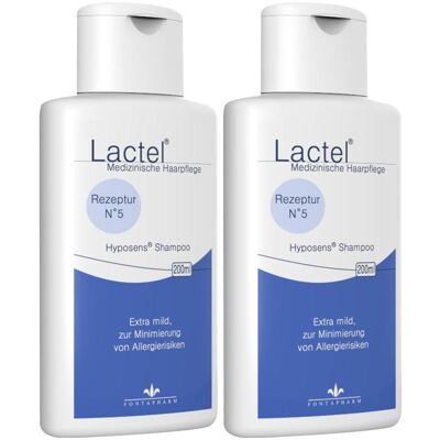 Lactel Nr.5 Shampoo hypoallergen 2x 2x200 ml Lactel Nr.5 Shampoo hypoallergen 2x 2x200 ml