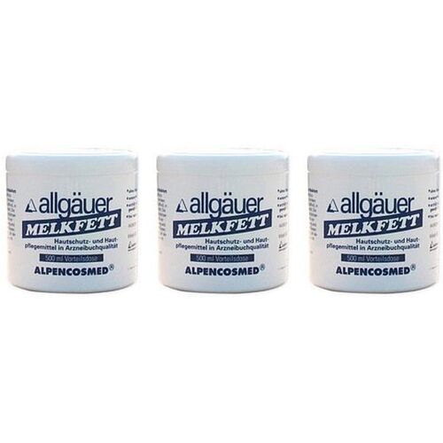 ALPENCOSMED 3x Allgäuer Melkfett 3x500 ml Körperpflege