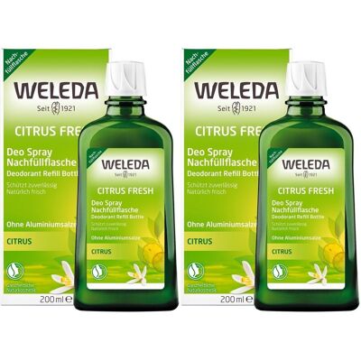 Weleda Citrus Fresh Deo Spray Nachfüllflasche 2x 2x200 ml Weleda Citrus Fresh Deo Spray Nachfüllflasche 2x 2x200 ml