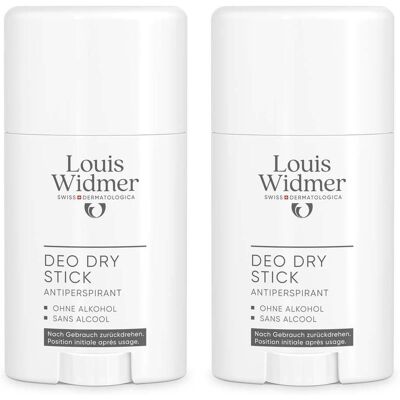 Louis Widmer Widmer Deo Dry Stick Antiperspirant 2x 2x50 ml Stifte Louis Widmer Widmer Deo Dry Stick Antiperspirant 2x 2x50 ml Stifte