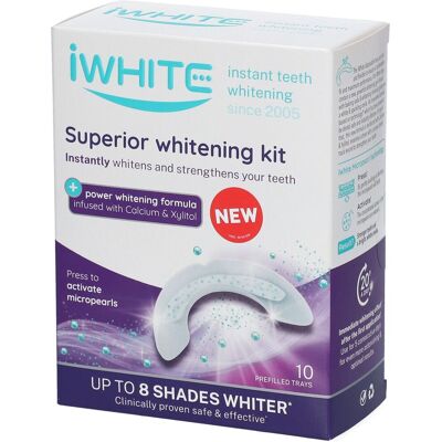 Iwhite Superior Whitening Kit - Aufhellungskit, Sicher, Sofort, 8 Nuancen, Zuhause Iwhite Superior Whitening Kit - Aufhellungskit, Sicher, Sofort, 8 Nuancen, Zuhause