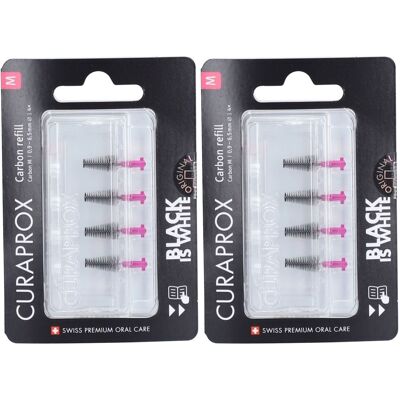 Curaprox Black IS White Carbon M x2 2x4 St Zahnbürste Curaprox Black IS White Carbon M x2 2x4 St Zahnbürste