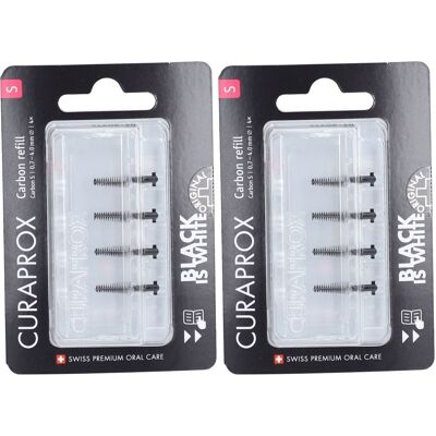 Curaprox Black IS White Carbon S x2 2x4 St Zahnbürste Curaprox Black IS White Carbon S x2 2x4 St Zahnbürste