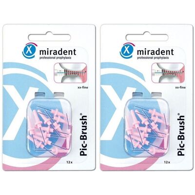 Miradent Picbeb xxF Pink12 x2 2x12 St Zahnbürste Miradent Picbeb xxF Pink12 x2 2x12 St Zahnbürste