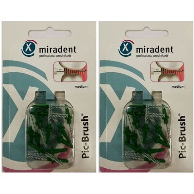 miradent PIC Brush Ersatzb Grue 2MM x2 2x12 St Zahnbürste miradent PIC Brush Ersatzb Grue 2MM x2 2x12 St Zahnbürste