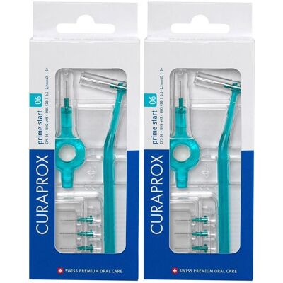 Curaprox Interdental Set CPS 06 mm türkis 5+2 St 2x 2x1 Zahnbürste Curaprox Interdental Set CPS 06 mm türkis 5+2 St 2x 2x1 Zahnbürste