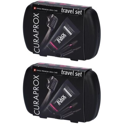 Curaprox black is white Travel-Set Zahnbürste 2x 2x1 St Curaprox black is white Travel-Set Zahnbürste 2x 2x1 St
