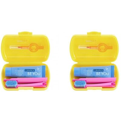 Curaprox Travel-Set gelb 2x 2x1 St Curaprox Travel-Set gelb 2x 2x1 St