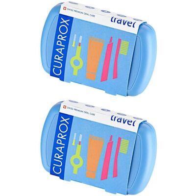 Curaprox Travel-Set blau 2x 2x1 St Curaprox Travel-Set blau 2x 2x1 St