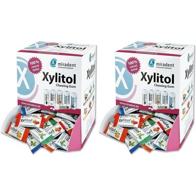 Miradent Xylitol Chewing Gum Schüttverp.sort. 2x 2x200 St Kaugummi Miradent Xylitol Chewing Gum Schüttverp.sort. 2x 2x200 St Kaugummi