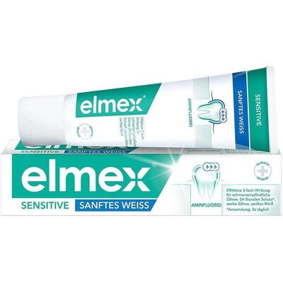 Elmex Sensitive sanftes Weiß Zahnpasta x4 4x75 ml Elmex Sensitive sanftes Weiß Zahnpasta x4 4x75 ml