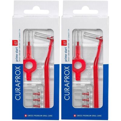 Curaprox Interdental Set CPS 07 mm rot 5+2 St x2 2x1 Zahnbürste Curaprox Interdental Set CPS 07 mm rot 5+2 St x2 2x1 Zahnbürste