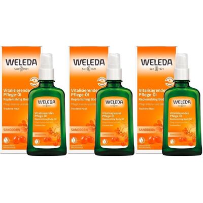 Weleda Pflege-Öl, Sanddorn 3x100 ml Öl Weleda Pflege-Öl, Sanddorn 3x100 ml Öl