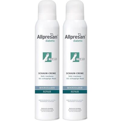 Allpresan diabetic Mikrosilber+Repair Schaum-Creme 2x 2x200 ml Schaum Allpresan diabetic Mikrosilber+Repair Schaum-Creme 2x 2x200 ml Schaum