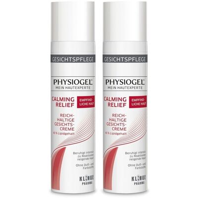 Physiogel Calming Relief reichhaltige Gesichtscre. 2x 2x40 ml Creme Physiogel Calming Relief reichhaltige Gesichtscre. 2x 2x40 ml Creme