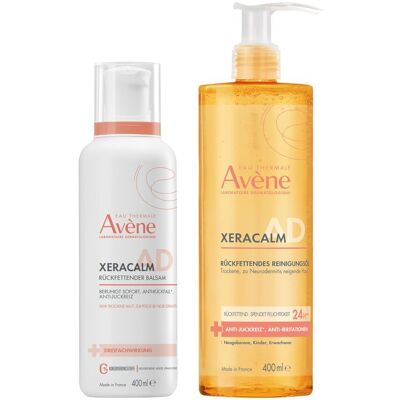 Avene Avène Xeracalm A.D Rückfettender Balsam 400ml + XeraCalm Reinigungsöl Set 1 St Avene Avène Xeracalm A.D Rückfettender Balsam 400ml + XeraCalm Reinigungsöl Set 1 St