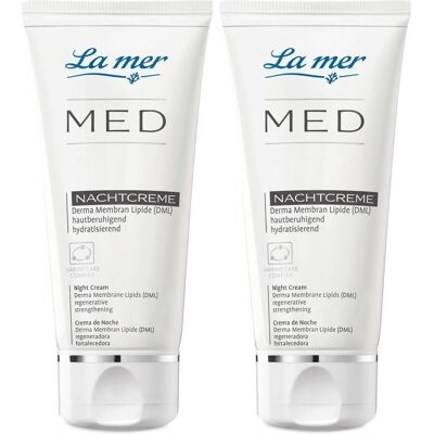 LA MER MED Nachtcreme o.Parfum 2x 2x50 ml Creme LA MER MED Nachtcreme o.Parfum 2x 2x50 ml Creme
