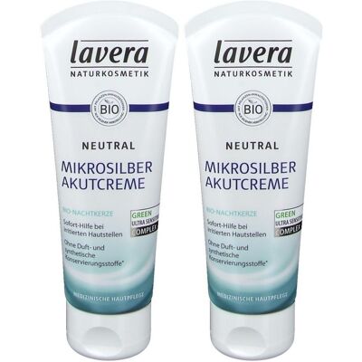 Lavera Neutral Akutcreme mit Mikrosilber 2x 2x75 ml Creme Lavera Neutral Akutcreme mit Mikrosilber 2x 2x75 ml Creme