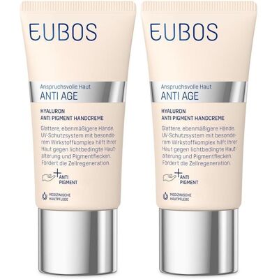 Eubos Hyaluron Anti Pigment Handcreme LSF 15 2x 2x50 ml Creme Eubos Hyaluron Anti Pigment Handcreme LSF 15 2x 2x50 ml Creme