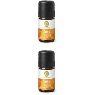 PRIMAVERA Gute Laune Duftmischung ätherisches Öl 2x 2x5 ml Ätherisches PRIMAVERA Gute Laune Duftmischung ätherisches Öl 2x 2x5 ml Ätherisches