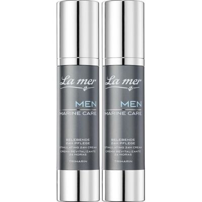 LA MER MEN Marine Care belebende 24 h Pflege m.P. 2x 2x50 ml Creme LA MER MEN Marine Care belebende 24 h Pflege m.P. 2x 2x50 ml Creme