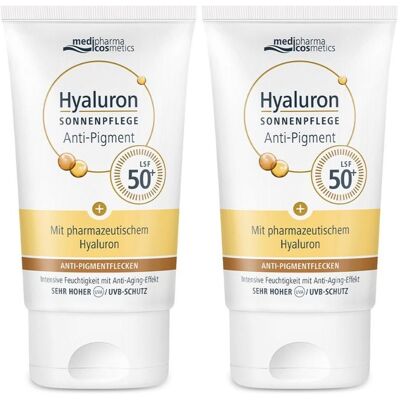 medipharma cosmetics Hyaluron Sonnenpflege Ges.Anti-Pig.&Anti-Age Lsf50 2x 2x50 ml Creme medipharma cosmetics Hyaluron Sonnenpflege Ges.Anti-Pig.&Anti-Age Lsf50 2x 2x50 ml Creme