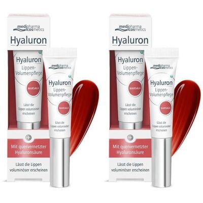 medipharma cosmetics Hyaluron LIPPEN-Volumenpflege Balsam marsala 2x 2x7 ml medipharma cosmetics Hyaluron LIPPEN-Volumenpflege Balsam marsala 2x 2x7 ml