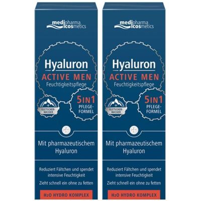 medipharma cosmetics Hyaluron Active Men Feuchtigkeitspflege Creme 2x 2x50 ml medipharma cosmetics Hyaluron Active Men Feuchtigkeitspflege Creme 2x 2x50 ml