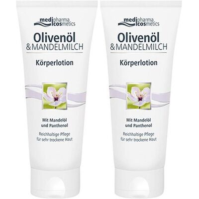 medipharma cosmetics Olivenöl & Mandelmilch Körperlotion 2x 2x200 ml Lotion medipharma cosmetics Olivenöl & Mandelmilch Körperlotion 2x 2x200 ml Lotion