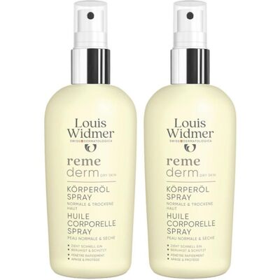 Louis Widmer Widmer Remederm dry Skin Körperöl Spray 2x 2x150 ml Öl Louis Widmer Widmer Remederm dry Skin Körperöl Spray 2x 2x150 ml Öl