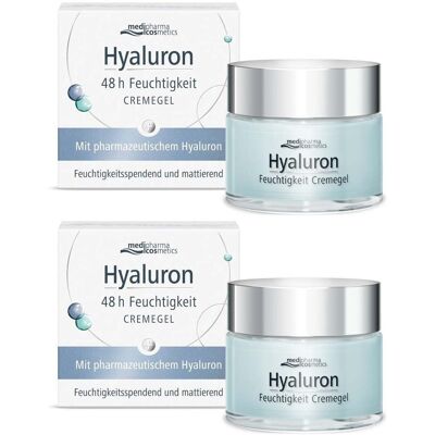 medipharma cosmetics Hyaluron 48h Feuchtigkeit Cremegel 2x 2x50 ml Gel medipharma cosmetics Hyaluron 48h Feuchtigkeit Cremegel 2x 2x50 ml Gel
