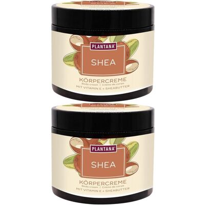 Plantana Shea Körpercreme Sheabutter m.Vitamin-E 2x 2x500 ml Creme Plantana Shea Körpercreme Sheabutter m.Vitamin-E 2x 2x500 ml Creme