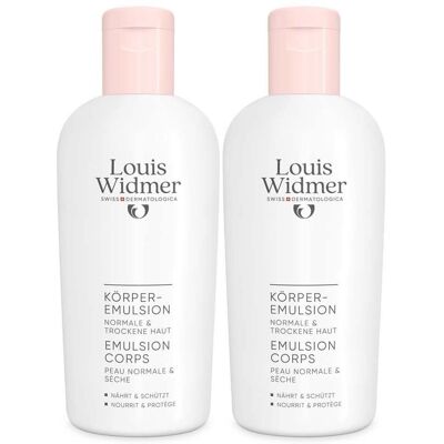 Louis Widmer Widmer body Körperemulsion o.P. 2x 2x200 ml Emulsion Louis Widmer Widmer body Körperemulsion o.P. 2x 2x200 ml Emulsion