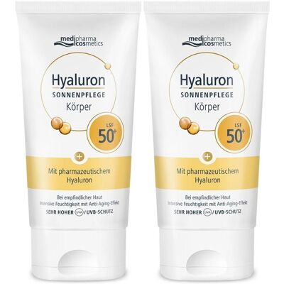 medipharma cosmetics Hyaluron Sonnenpflege Körper Creme LSF 50+ 2x 2x150 ml medipharma cosmetics Hyaluron Sonnenpflege Körper Creme LSF 50+ 2x 2x150 ml