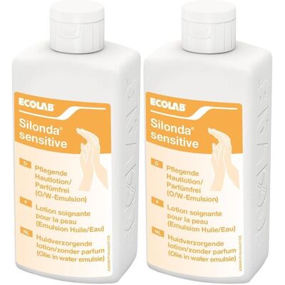 ECOLAB Silonda Sensitive Hautpflege Lotion Spenderflasche 2x 2x500 ml ECOLAB Silonda Sensitive Hautpflege Lotion Spenderflasche 2x 2x500 ml