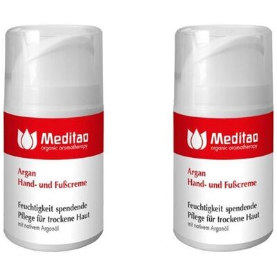 Meditao Argan Hand- und Fußcreme 2x 2x50 ml Creme Meditao Argan Hand- und Fußcreme 2x 2x50 ml Creme