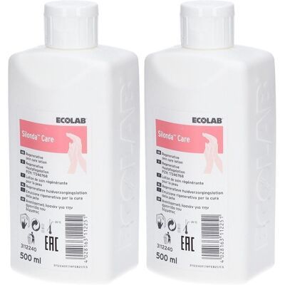 ECOLAB Silonda Care Hautpflege Lotion Spenderflasche x2 2x500 ml ECOLAB Silonda Care Hautpflege Lotion Spenderflasche x2 2x500 ml