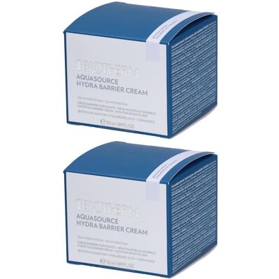 Biotherm Aquasource Hydra Barrier Cream x2 2x50 ml Creme Biotherm Aquasource Hydra Barrier Cream x2 2x50 ml Creme