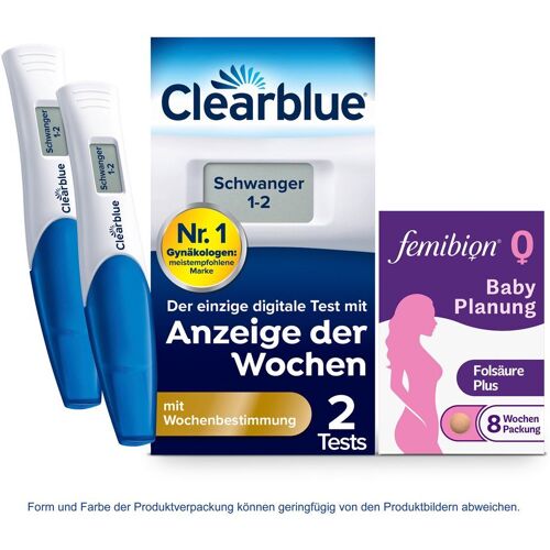 Femibion 0 BabyPlanung + Clearblue Schwangerschaftstest mit Wochenbestimmung 1 St Set