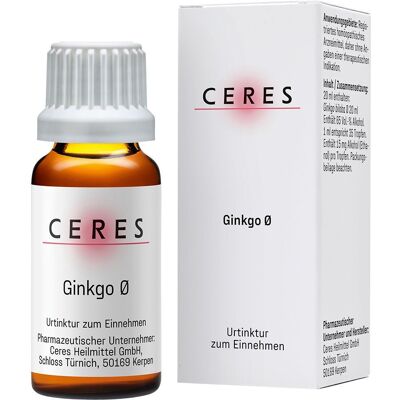 CERES Ginkgo Urtinktur - Tinktur - 20 ml CERES Ginkgo Urtinktur - Tinktur - 20 ml