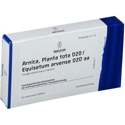 Weleda Arnica Planta tota D 20/Equisetum arv.D 20 aa Amp. 8x1 ml Ampullen Weleda Arnica Planta tota D 20/Equisetum arv.D 20 aa Amp. 8x1 ml Ampullen