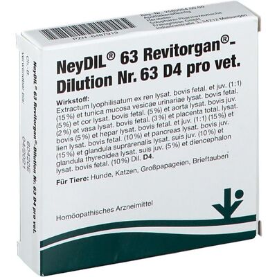 Neydil Nr.63 Revitorgan Dil.D 4 pro Ampullen vet. 5x2 ml Neydil Nr.63 Revitorgan Dil.D 4 pro Ampullen vet. 5x2 ml